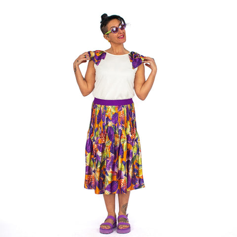 Lalipop Design | Falbaniasta spódnica midi z plisami