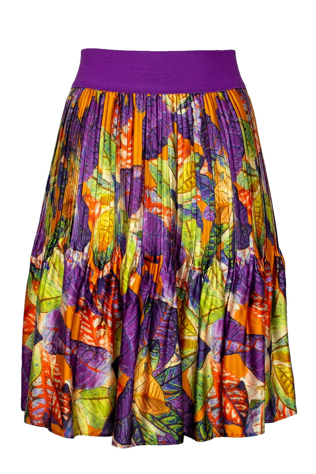 Lalipop Design | Recycled Polyester Printed Satin Pleated Mini Skirt