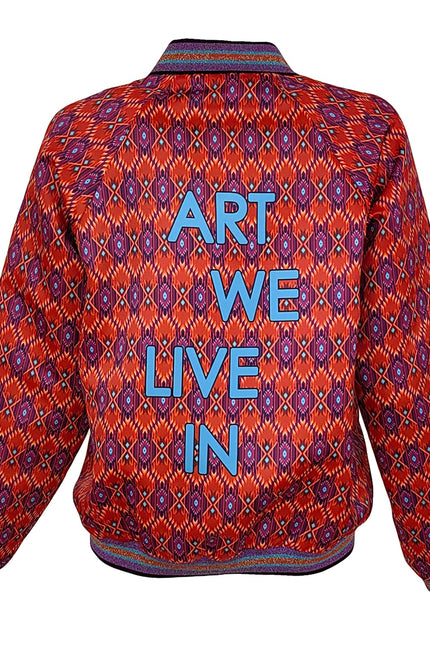 Lalipop Design | Satynowa bomberka z graficznym wzorem