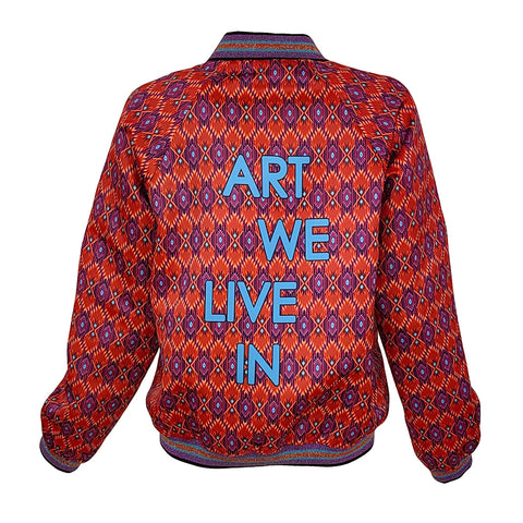 Lalipop Design | Satynowa bomberka z graficznym wzorem