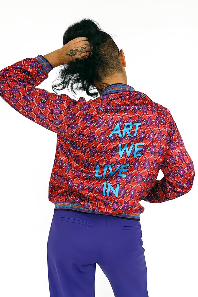 Lalipop Design | Graphic Pattern Satin Bomber