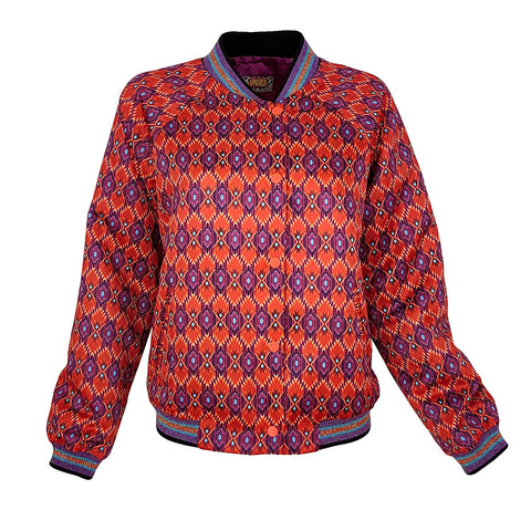 Lalipop Design | Satynowa bomberka z graficznym wzorem