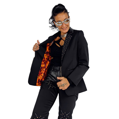 Lalipop Design | Marynarka z ozdobnymi ćwiekami i satynową podszewką