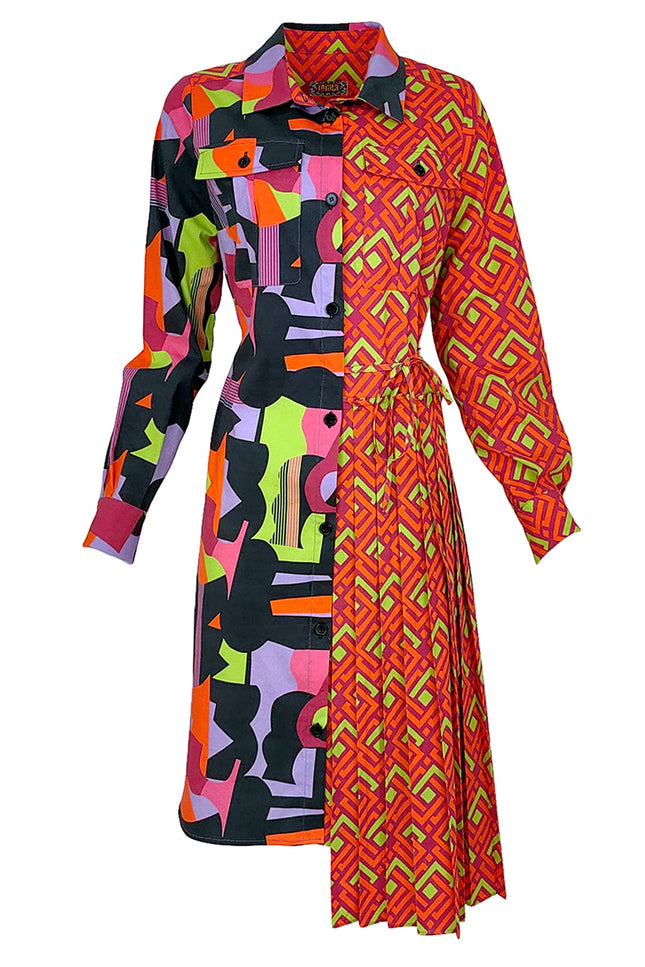 Lalipop Design | Geometric Color Block Midi Dress