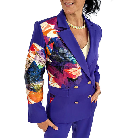 Lalipop Design | Dwurzędowa marynarka zdobiona żakardowym nadrukiem