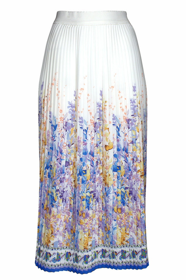 Lalipop Design | Floral-Print Pleated Recycled Fabric Maxi Skirt