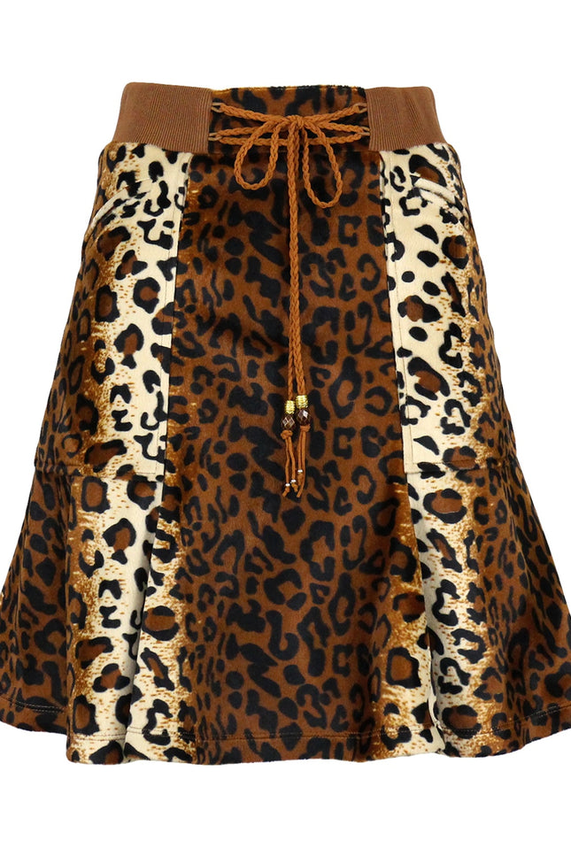Lalipop Design | Leopard Print Flared Hem Mini Skirt