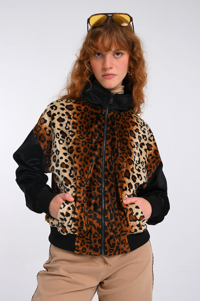 Lalipop Design | Leopard Print Bomber