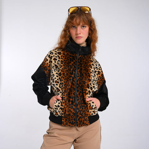 Lalipop Design | Leopard Print Bomber