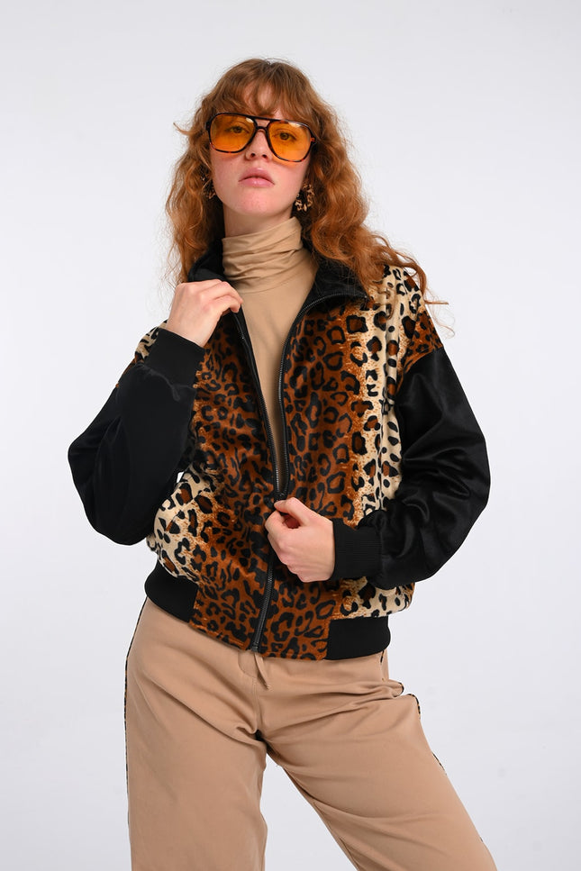 Lalipop Design | Leopard Print Bomber