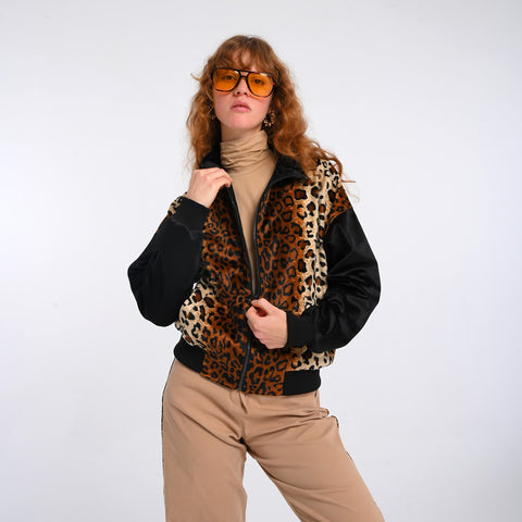 Lalipop Design | Leopard Print Bomber