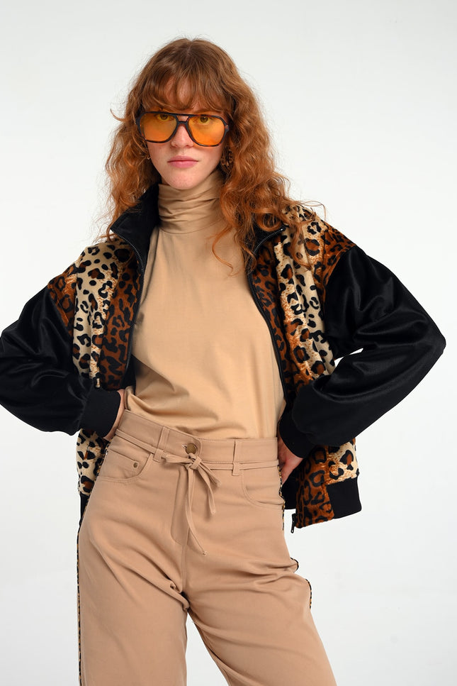 Lalipop Design | Leopard Print Bomber