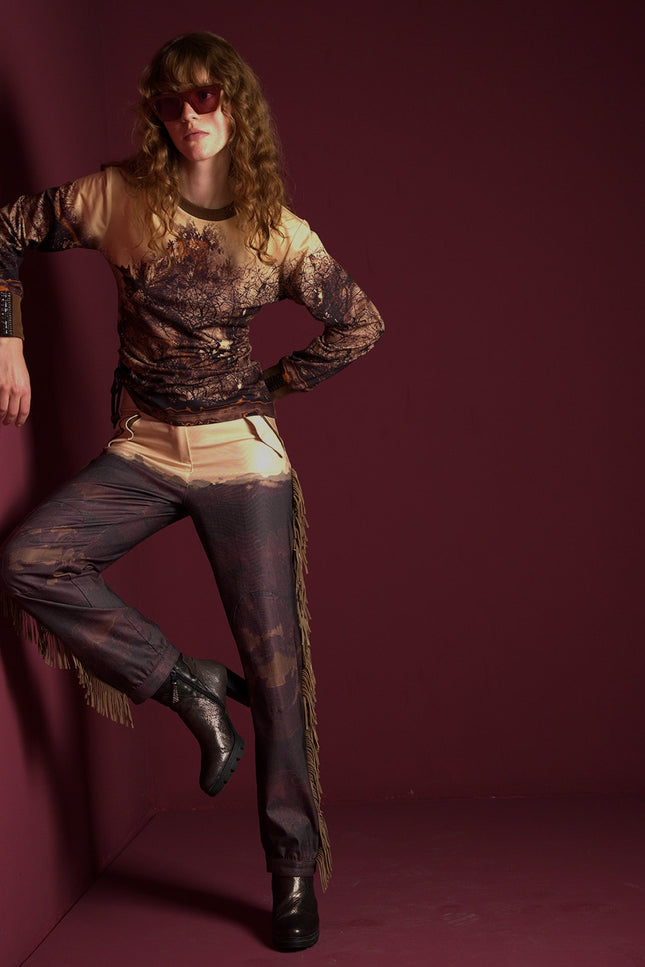 Lalipop Design | Autumn Leaves And Trees Pattern Crew Neck Jumper
