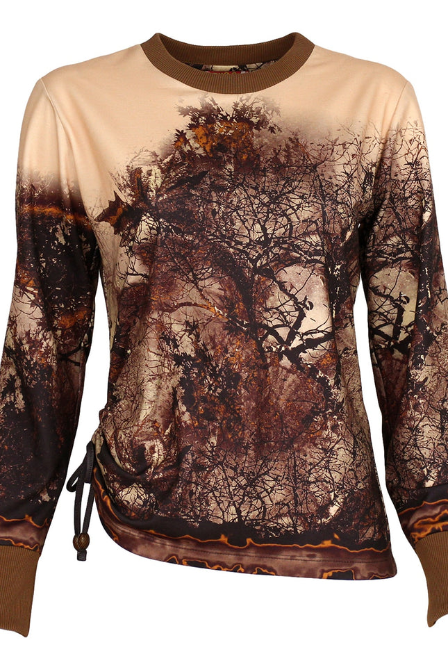 Lalipop Design | Autumn Leaves And Trees Pattern Crew Neck Jumper