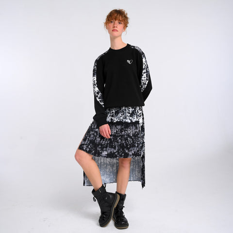 Lalipop Design | Asymmetrical Midi Skirt with an Abstract Print Design