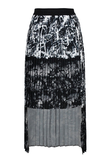 Lalipop Design | Asymmetrical Midi Skirt with an Abstract Print Design