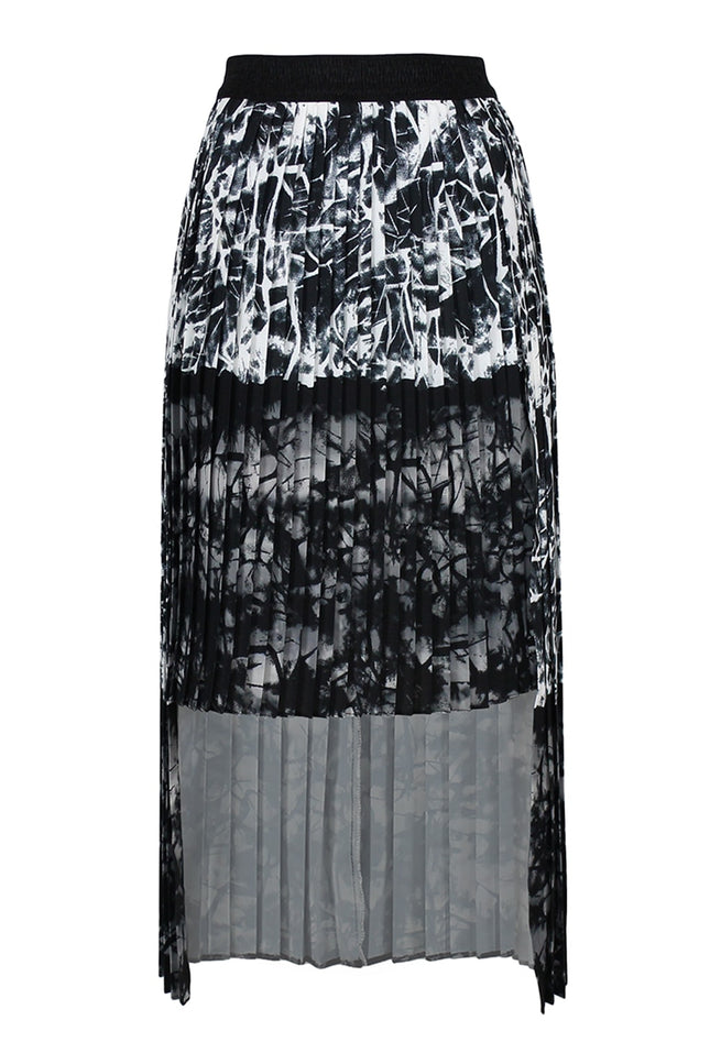 Lalipop Design | Asymmetrical Midi Skirt with an Abstract Print Design