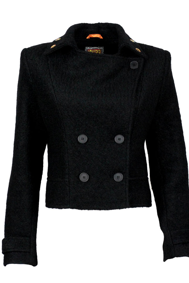Lalipop Design | Felted Wool-Blend Colorful Eyelet Short Coat