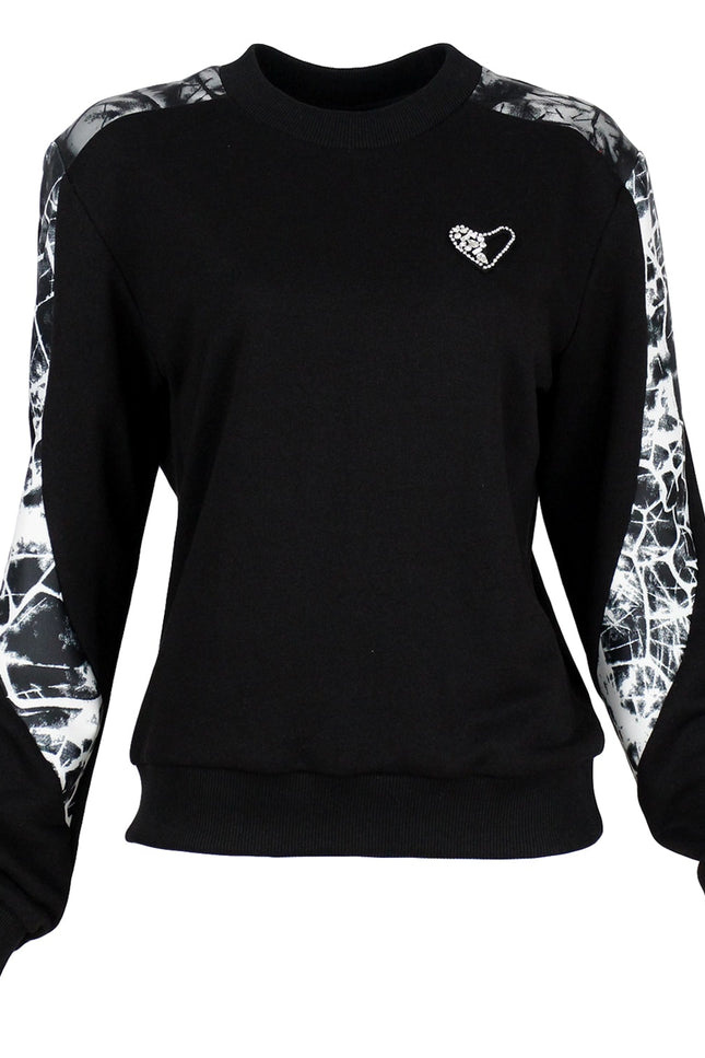 Lalipop Design | Heart Embellished Sweatshirt
