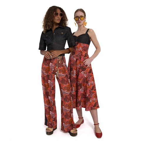 Lalipop Design | Sukienka midi z hibiskusem