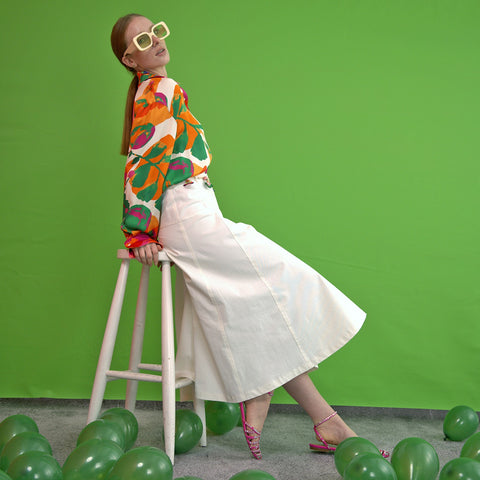 Lalipop Design | Spódnica midi o kroju litery A