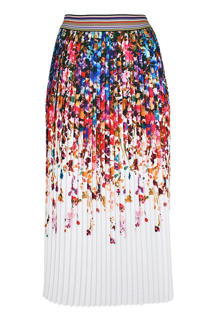 Lalipop Design | Floral Print Pleated Midi Skirt