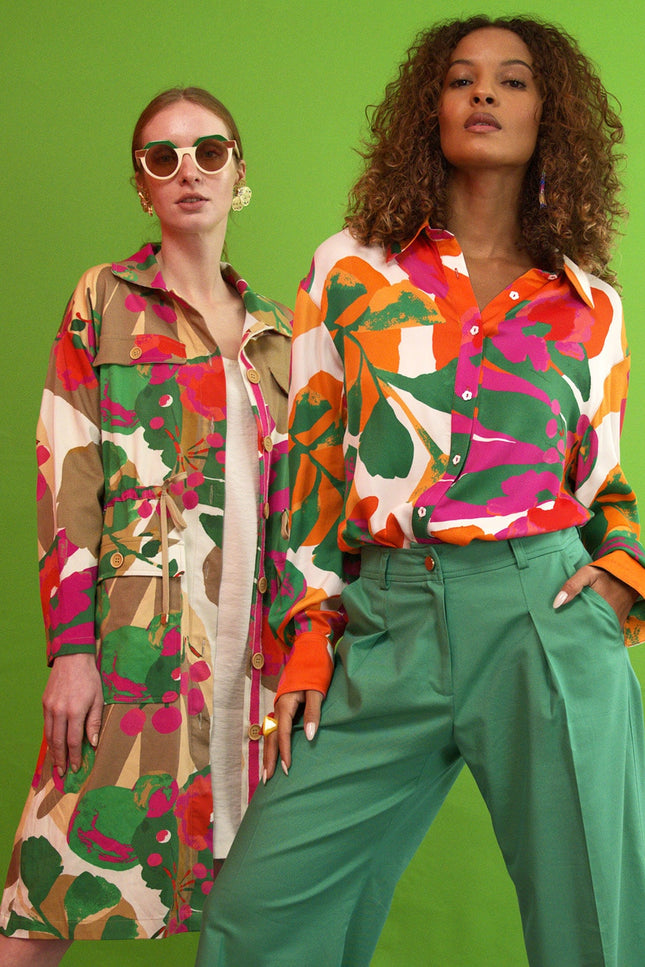 Lalipop Design | Satin Button-Down Blouse