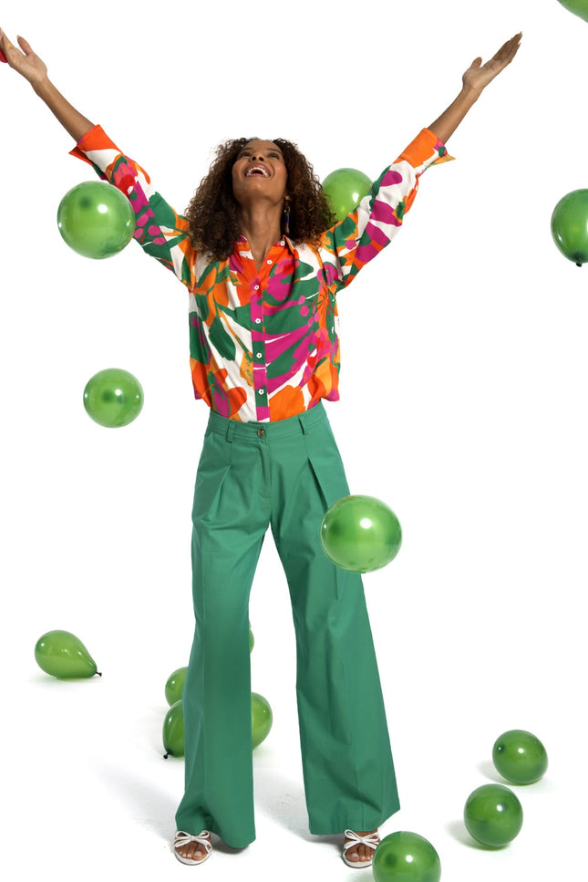 Lalipop Design | Satin Button-Down Blouse