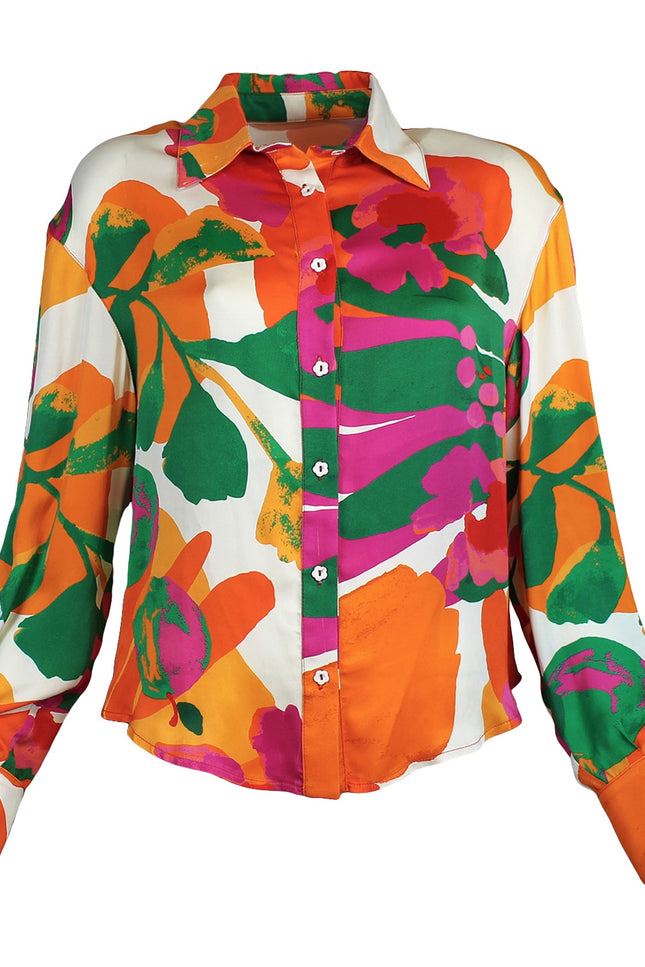 Lalipop Design | Satin Button-Down Blouse