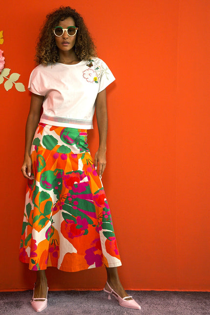 Lalipop Design | Multicolor A-Line Midi Skirt