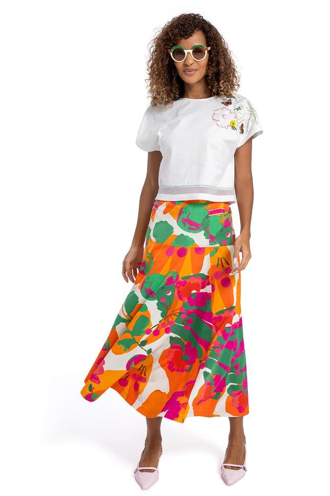 Lalipop Design | Multicolor A-Line Midi Skirt