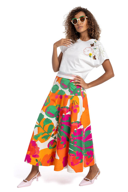 Lalipop Design | Multicolor A-Line Midi Skirt