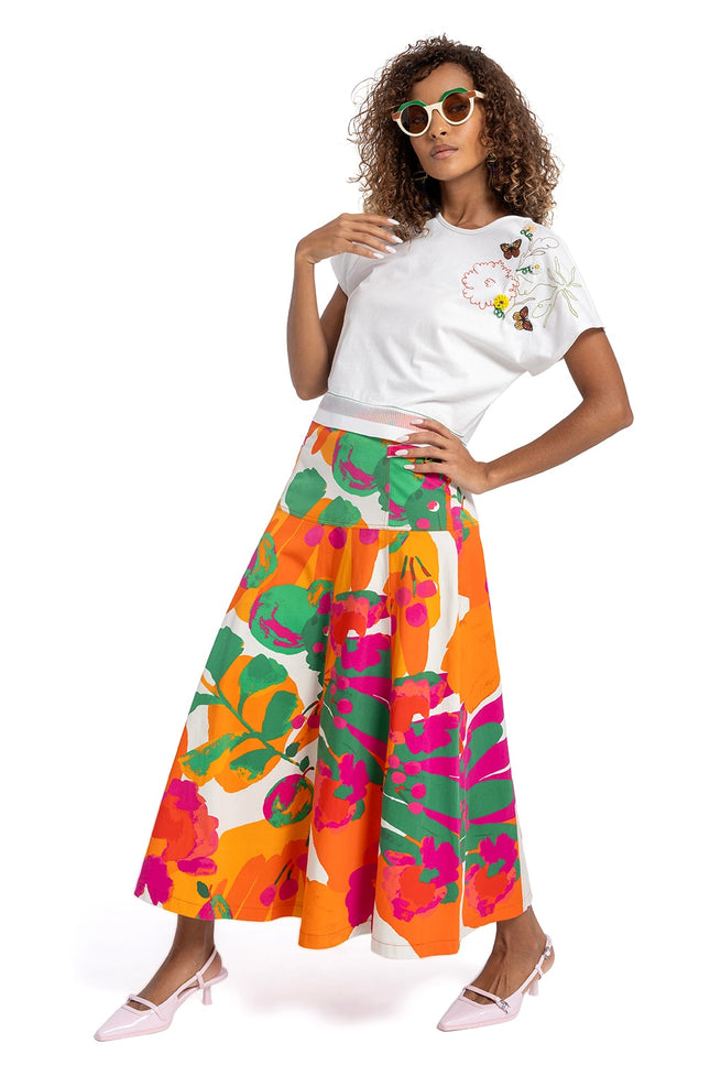 Lalipop Design | Multicolor A-Line Midi Skirt