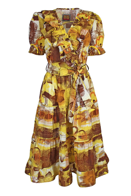 Lalipop Design | Abstract Floral Stretch Midi Dress