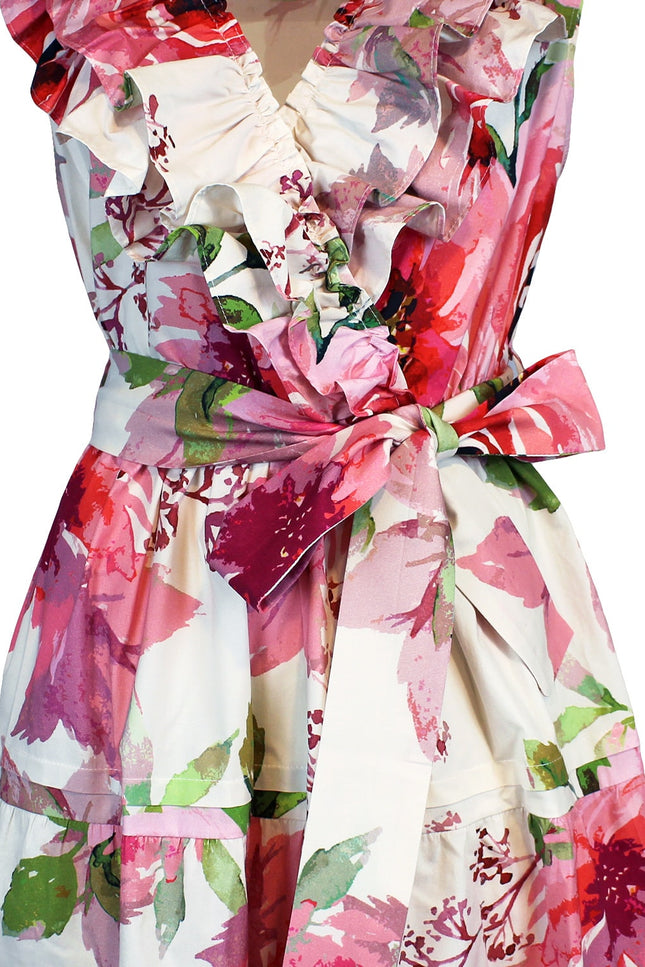 Lalipop Design | Floral Design Stretch Sleeveless Midi Dress