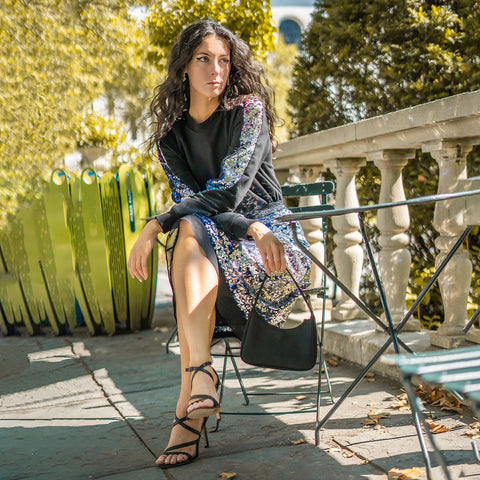 Lalipop Design | Dwustronna spódnica midi z cekinami