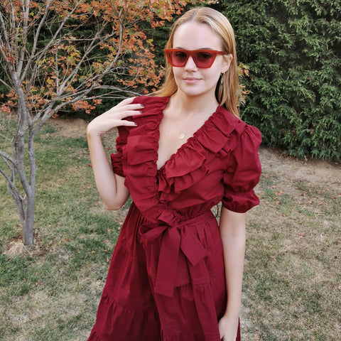 Lalipop Design | Sukienka midi z podwójnym rzędem guzików