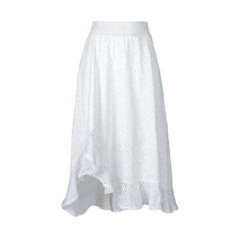 Lalipop Design | Embroidery Asymmetric Midi Skirt