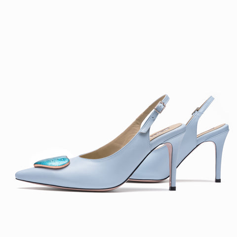 The Mad Shoes | YOKO Slingback Azure Amour