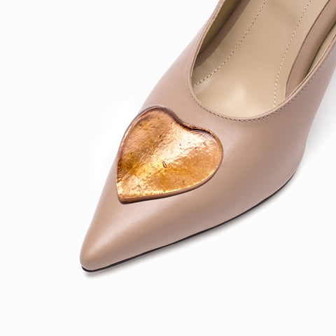 The Mad Shoes | YOKO Slingback Nude Amour Cognac