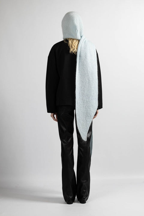 Krista Elsta I Light blue hooded scarf head cover ARIA WRAP