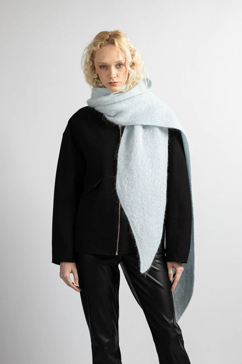 Krista Elsta I Light blue hooded scarf head cover ARIA WRAP