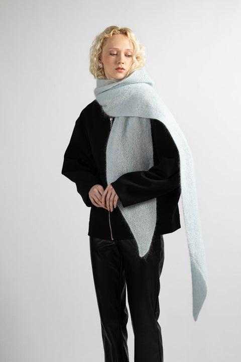 Krista Elsta I Light blue hooded scarf head cover ARIA WRAP