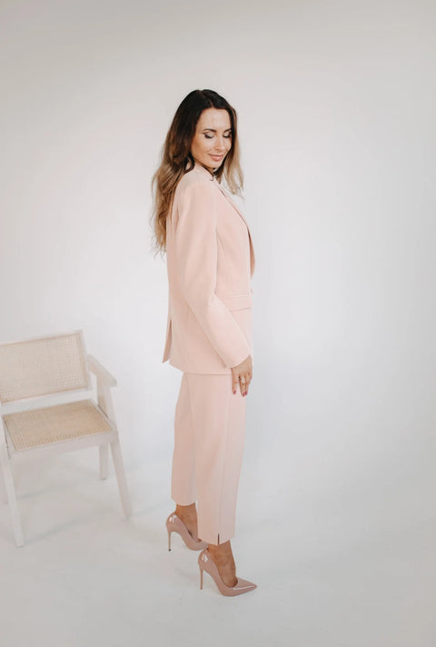 Etanna I Double-breasted Blazer Peach