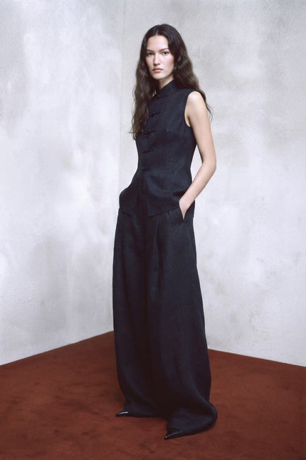 Sumi Linen Trousers and Sumi Linen Vest — product view