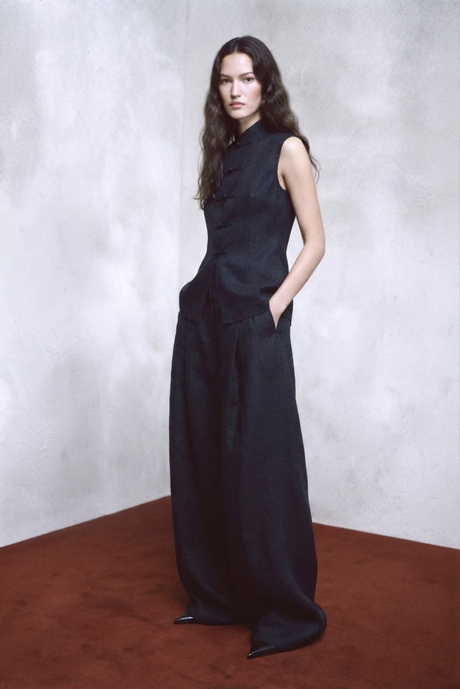 Sumi Linen Trousers and Sumi Linen Vest — product view