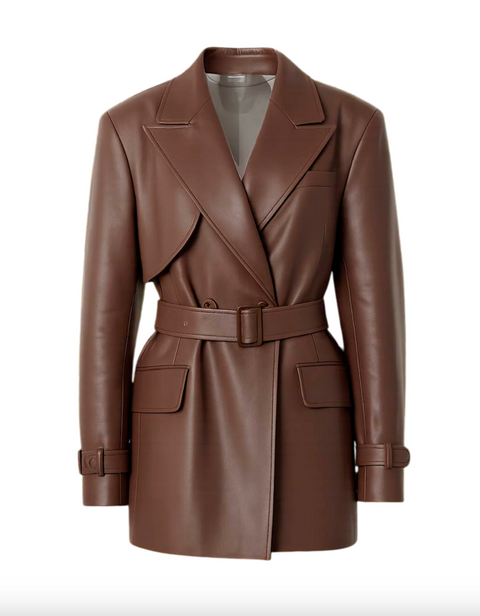 BÚDZIKO | LONDON BROWN CROPPED TRENCH COAT