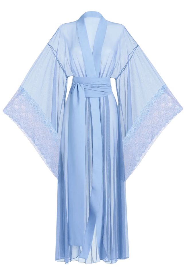 Luciela | BLUE SHEER MESH KIMONO