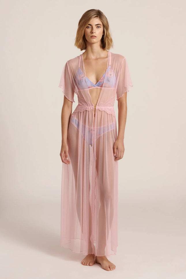 Luciela | PINK SHEER MESH ROBE
