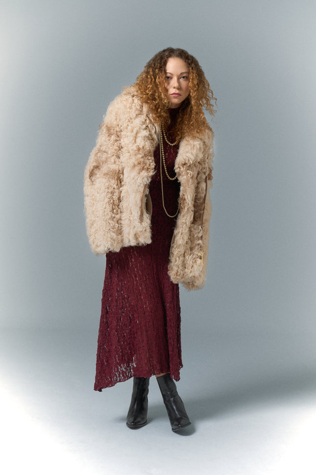Pica Noir | Babelogue Raw Merino Shearling Jacket